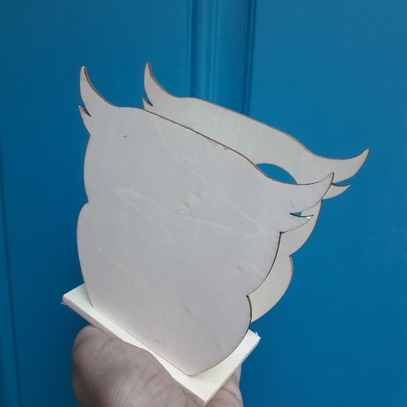 Wooden Owl Note Pen or Candle Holder Table Top - Picture 10 of 13